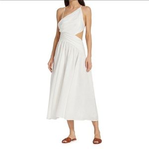Zimmermann Tropicana Asymmetric Open Back Dress